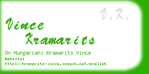 vince kramarits business card